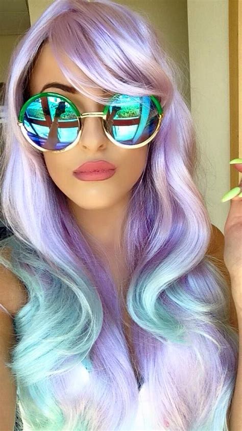 this mermaid hair is so pretty we can t even purple hair ombre hair ombre dyed pastel