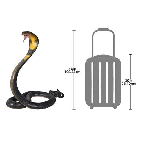 King Cobra Life Size Snake Statue — Skymall