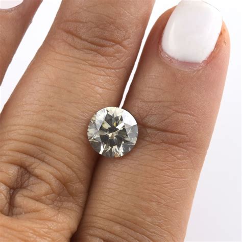 204 Carat Fancy Gray Diamond Round Shape Si2 Clarity Gia Sku 355919