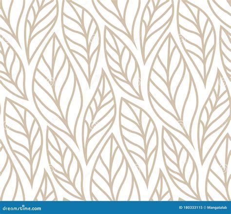 Vector Leaf Seamless Pattern Abstract Leaves Texture Stock Vector