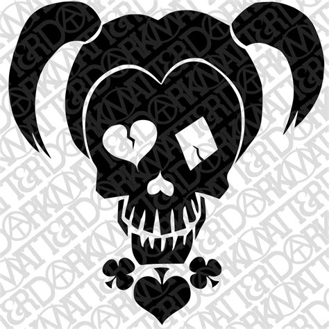 Harley Quinn Close Up For Car Decal Vector By Darkmatterdesignllc On