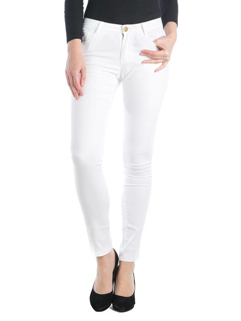 Pantalon Skinny Blanc Femme DistriCenter