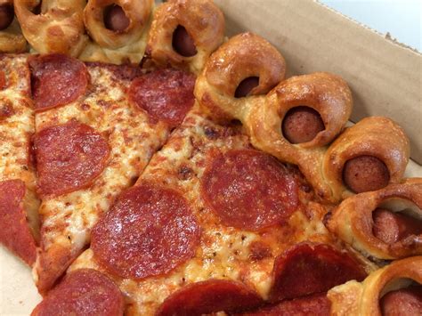 Taste test of the new hot dog stuffed crust pizza from Pizza Hut