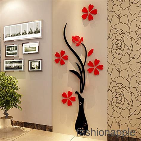 Home Décor Beautiful Flower Plants Chlorophytum Removeable Wall Sticker