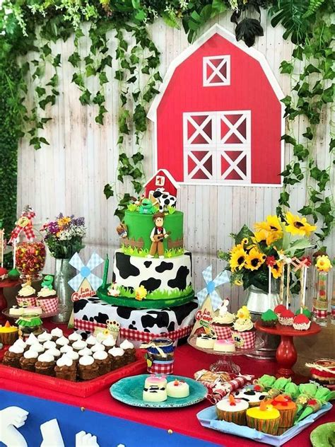 Farm Animal Themed 2nd Birthday Party Pretty My Party Party Ideas