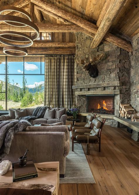 Make your living room brand new again, with a wooden wall decor centrepiece of the older, recycled variety. 44+ Extremely Cozy And Rustic Cabin Style Living Rooms ...