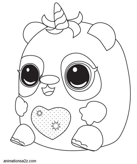 The circles beneath the eye were colored in with a pentel. Rainbocorns coloring pages - AnimationsA2Z