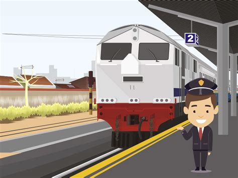Gambar Stasiun Kereta Api Kartun Kartun Tahun Baru Imlek Pulang Di Ilustrasi Stasiun Kereta