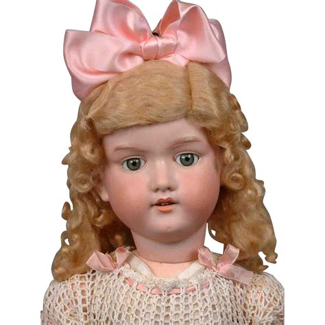 Big 30 Armand Marseille 390 Antique Bisque Doll With Sunny Blond Wig
