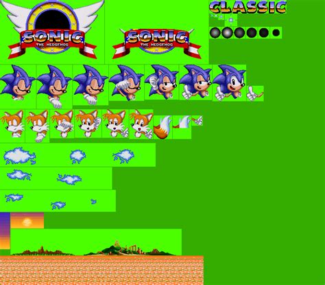The Spriters Resource Full Sheet View Sonic Classic Title Screen