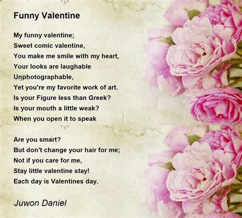 Funny Valentine Funny Valentine Poem By Juwon Daniel