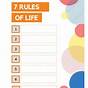 Rule Of Life Printable