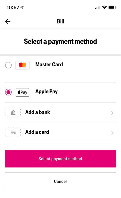 T-Mobile customers can now use Apple Pay to pay their bill
