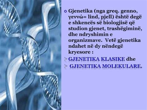 Gjenet Dhe Semundjet Gjenetike