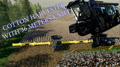 Cotton Harvester With 36 Meters Header Map Wild West Farming