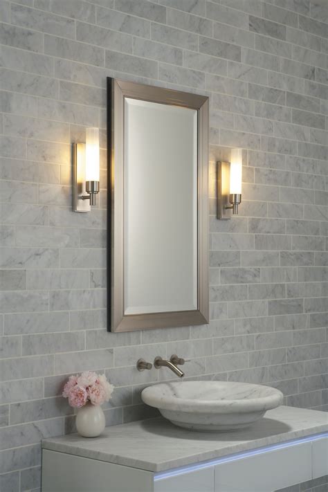 Bathroom Creative Various Circle Mirror Design With Vertical Shape On