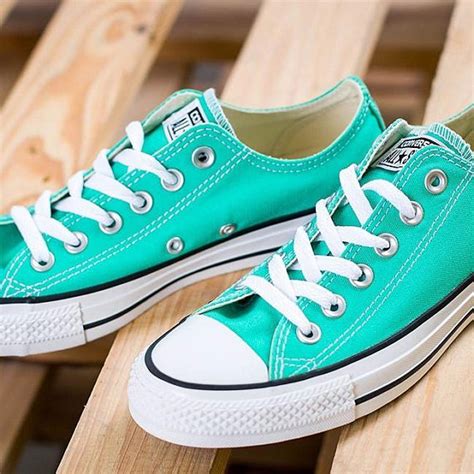 Turquoise Converse Low Top Menta Mint Green Teal Custom Bride W