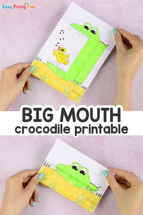 Surprise Big Mouth Crocodile Printable Easy Peasy And Fun