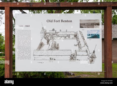 Montana Fort Benton Old Fort Benton Fur Trading Post 1846 1865 Stock
