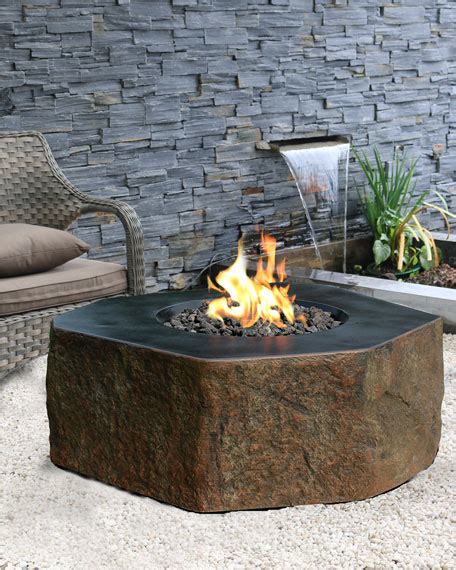 Elementi Columbia Outdoor Fire Pit Table With Propane Gas