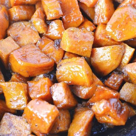 Candied Stove Top Sweet Potatoes With Brown Sugar Butter