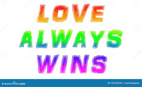 Love Always Wins Inspirational Lettering Vector Illustration