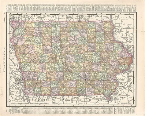 Map Iowa Missouri On Reversefrom Atlas Of The