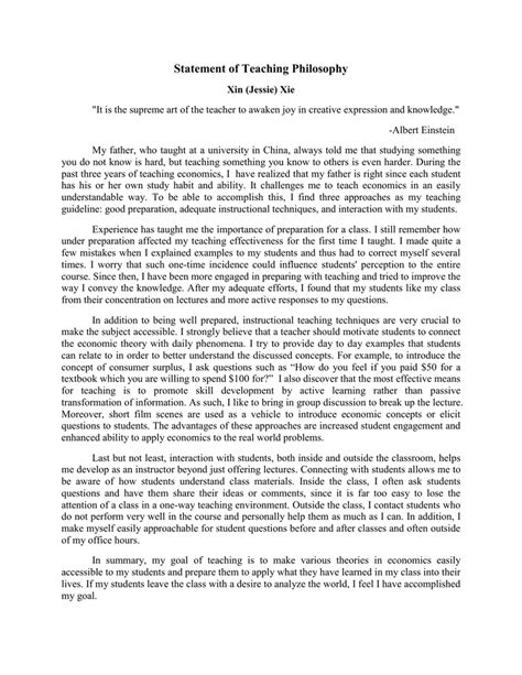 Statement Of Teaching Philosophy 59d