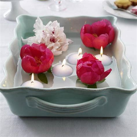 15 Floral Candles Centerpieces With Peony Flowers