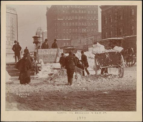 42nd And Broadway During The Blizzard Of 1899 New York City New York