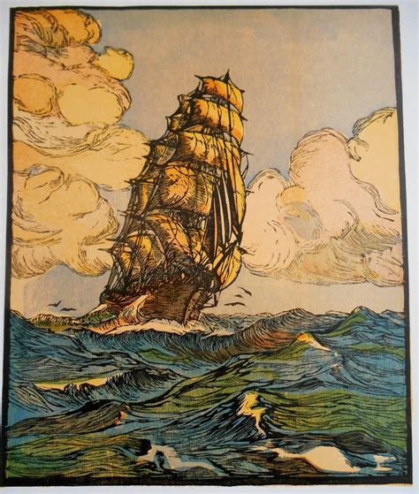 Shop now & save big! Nautical art print, Clipper Ship LIGHTNING, 1936 Vintage Wood Engraving | Schooner Chandlery