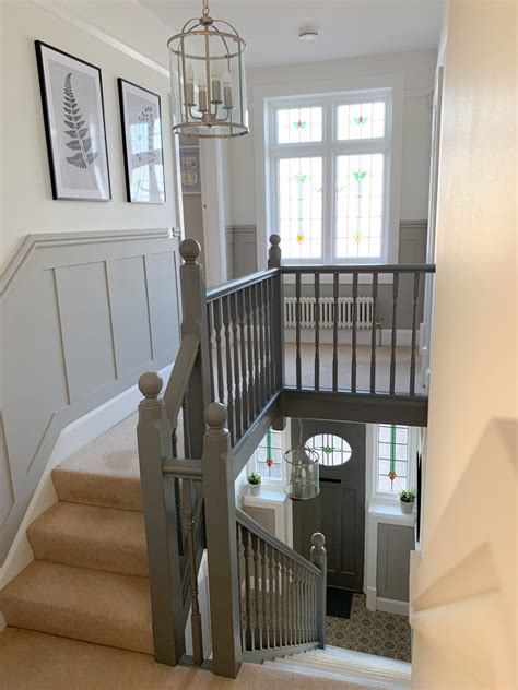 Modern Hallway Panelling Grey Pic Dink