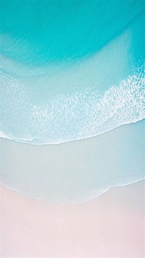 Ios 11 Turquoise Sand Beach Ocean Abstract Apple Wallpaper
