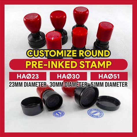 customize round pre inked stamp company flash stamp cop syarikat bulat rubber stamp