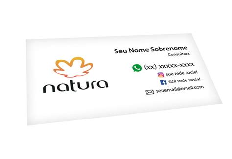Cartão De Visita Consultora Natura 500 Unidades Modelo 21