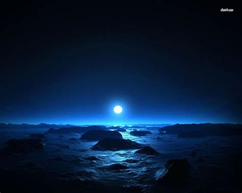 Blue Night Sky Wallpapers Wallpaper Cave
