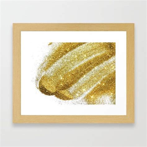 Buy Gold Glitter Framed Art Print By Newburydesigns Worldwide Shipping