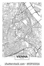 Detailed Vector Poster City Map Vienna Stock Vector Royalty Free