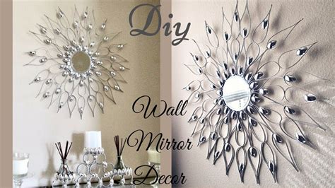 Diy Quick And Easy Glam Wall Mirror Decor Wall Decorating Idea YouTube