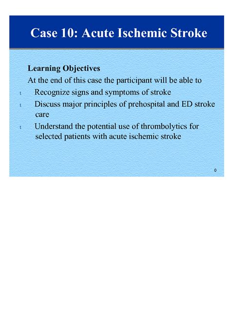 Solution Acute Ischemic Stroke Studypool