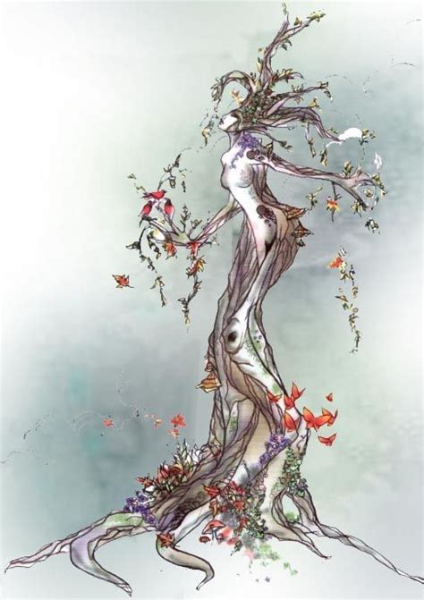 The Dryad By Naralim On Deviantart Tree Art Fantasy Art Art Drawings