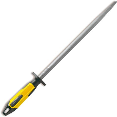 friedr dick 12 inch sharpening steel round regular cut 2k handle yellow