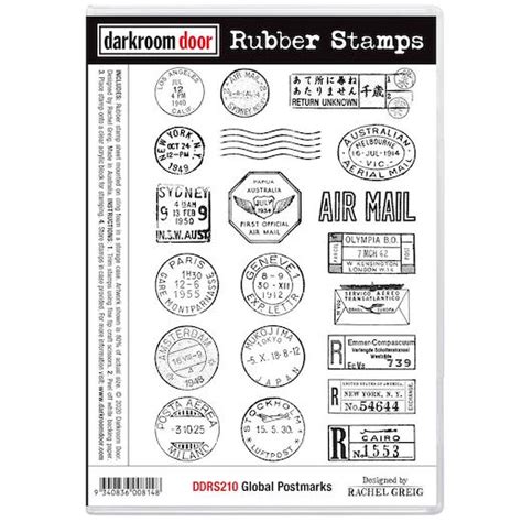 Darkroom Door Cling Rubber Stamps Set Ddrs210 Global Postmarks