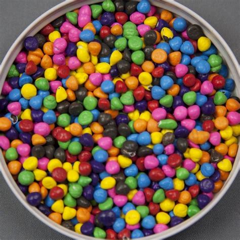 Rainbow Neon Candy Coated Chocolate Chips Colores