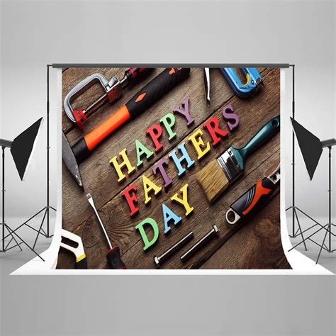 Xddja Polyester Fabric 7x5ft Happy Father`s Day Photography Backdrop