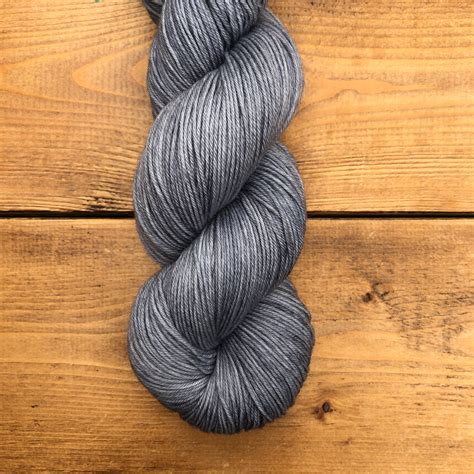 Grey Yarn Hand Dyed Yarn For Knitting Or Crochet Lace Yarn Etsy