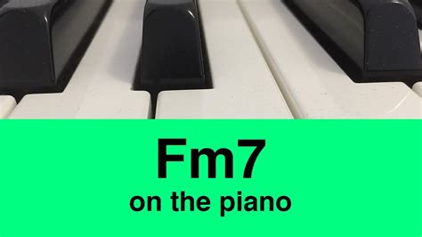 The F Minor 7 Or Fm7 Chord How To Play It On Piano Youtube