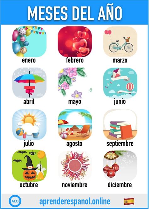 Pin By Cristina On Meses Del Año Learning Spanish Spanish Learning