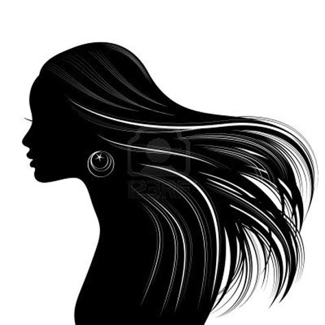Woman Face Silhouette With Wavy Hair Black Woman Silhouette Woman