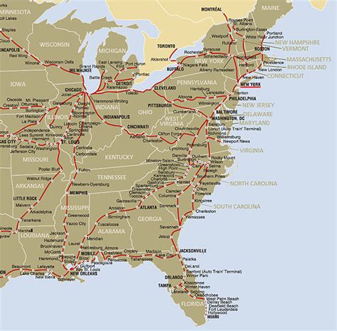 City Of New York Amtrak Route Map